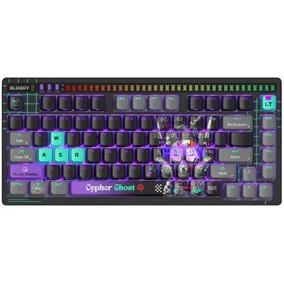 [2 czone] Bloody AT75 Cypher Ghost Alpha Optical Switch Mechanical Gaming Keyboard